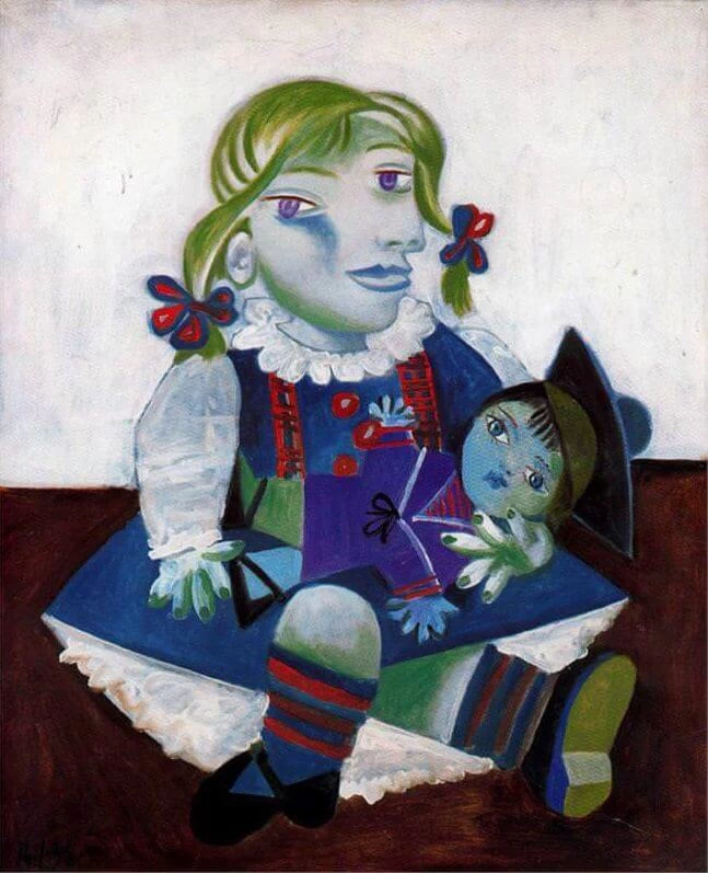 Maya con la sua bambola, 1938
